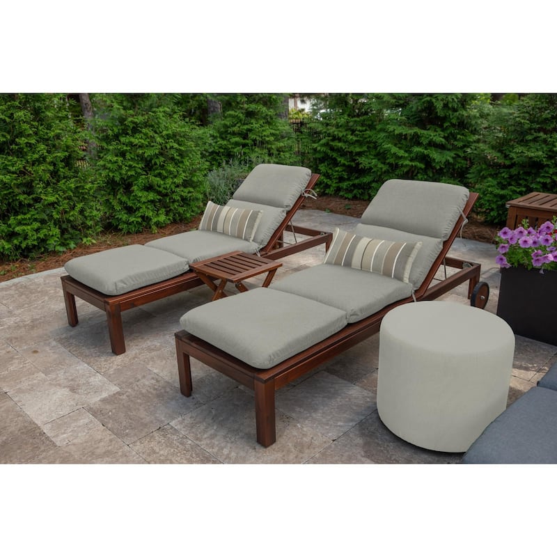 Casual Cushion Sunbrella® Fabric 1-Piece Outdoor Chaise Cushion, 22.5"W x 74"L - 22.5"W x 74"L