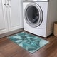 preview thumbnail 88 of 118, Machine Washable Indoor/ Outdoor Modern Chantille Rug Teal - 1'8" x 2'6"