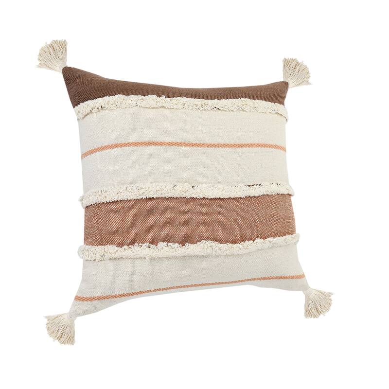 Sevita Sacral Earth Quarry Striped Throw Pillow