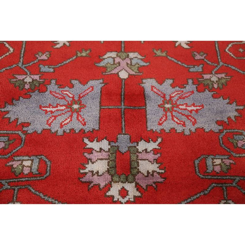 Red Heriz Serapi Indian Area Rug Handmade Wool Carpet - 9'0" x 12'0"