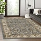 preview thumbnail 23 of 68, Superior Lille Classic Floral Medallion Indoor Runner or Area Rug 4' x 6' - Grey