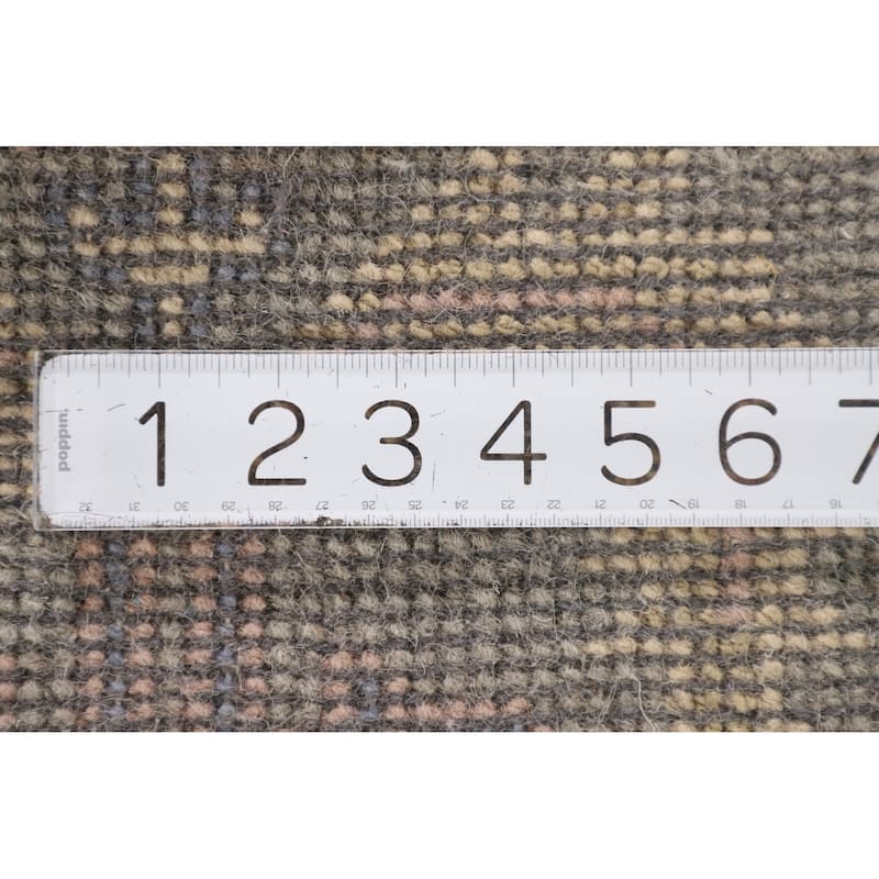 Earth Tone Transitional Oushak Runner Rug Handmade Wool Carpet - 2'7"x 10'0"
