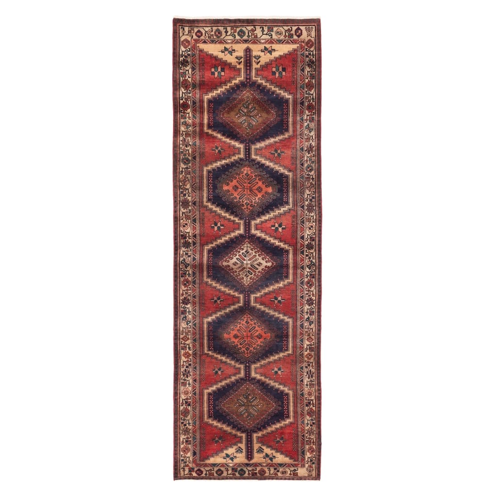 ECARPETGALLERY Hand-knotted Konya Anatolian Red Wool Rug - 3'5 x 11'2