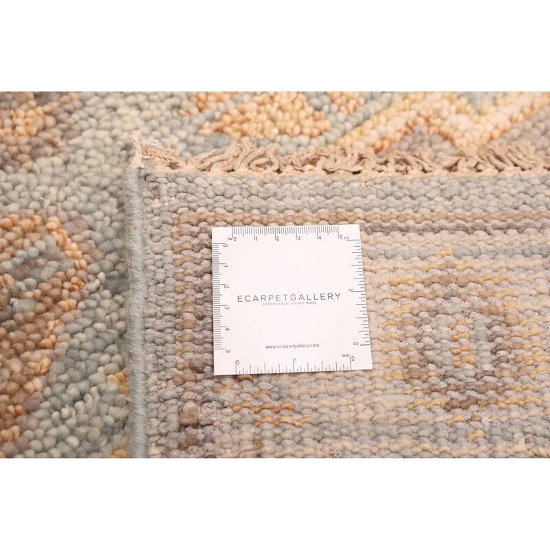 ECARPETGALLERY Hand-knotted Jules Serapi Light Blue Wool Rug - 2'8 x 9'11