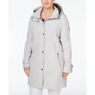 Shop Calvin Klein Plus Size 4 Way Stretch Soft Cement Coat