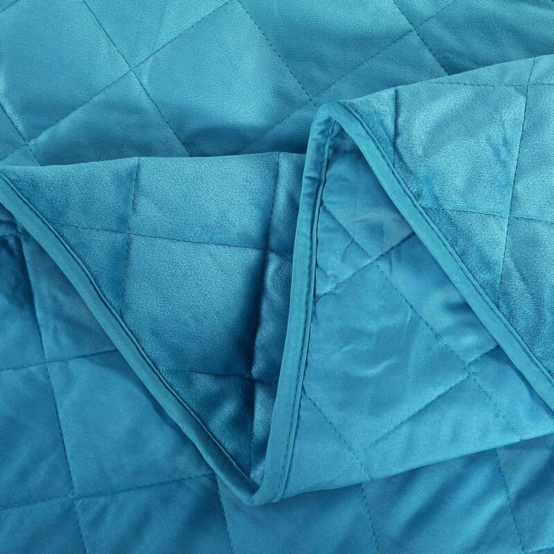 Serenta Velvet Quilts 5 Piece Ultra Soft Floor Touching Bedspread Set
