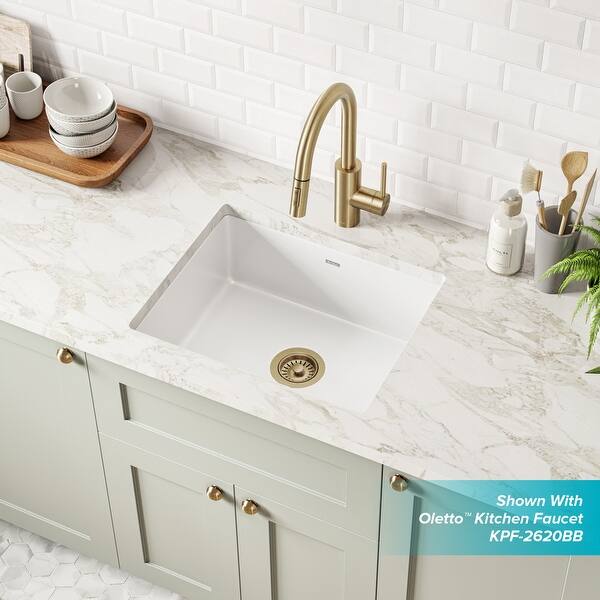 Kraus Pintura Porcelain Enameled Steel 21 Inch Undermount Kitchen Sink Overstock 31731064