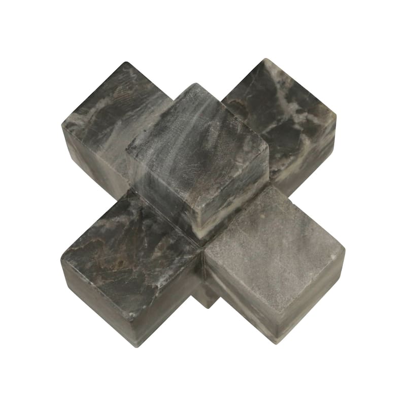 Sagebrook Home Neutral Contemporary Marble 7" Jack Sculpture