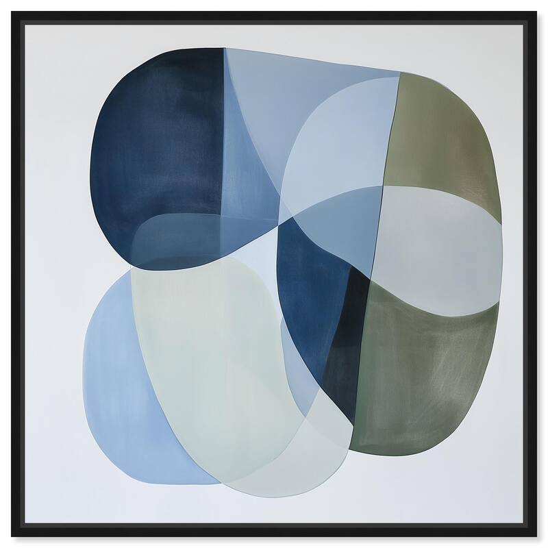 Serene Overlap II Canvas by Art Remedy - 40" x 40" - Black