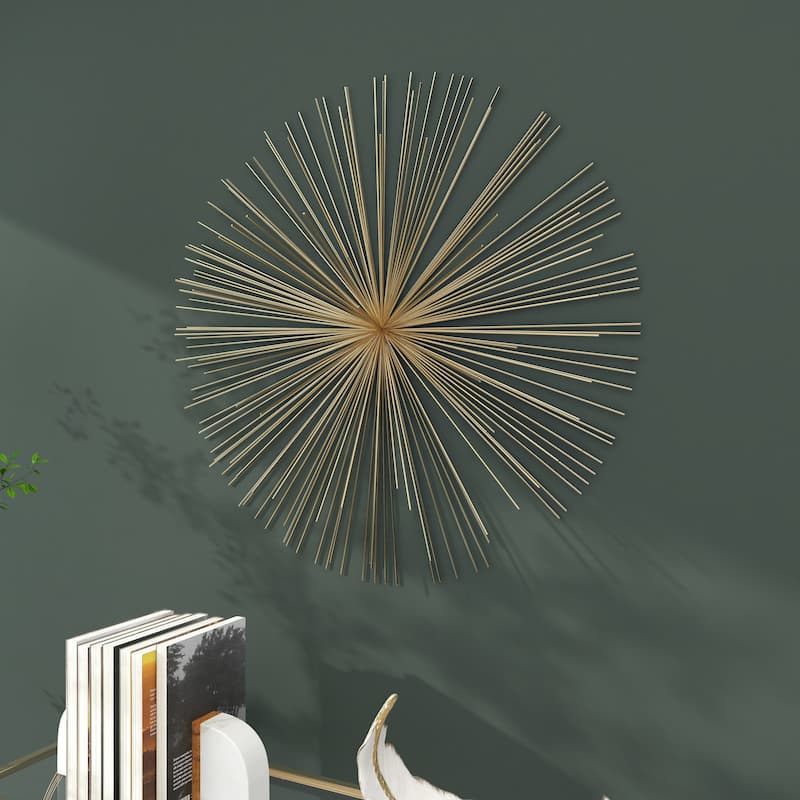 Gold Metal Large 3D Starburst Home Wall Decor