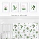 preview thumbnail 2 of 4, Sweet Jojo Designs Pink and Green Watercolor Cactus Floral Collection Wall Decor Art Prints (Set of 4) - Love Grows Here