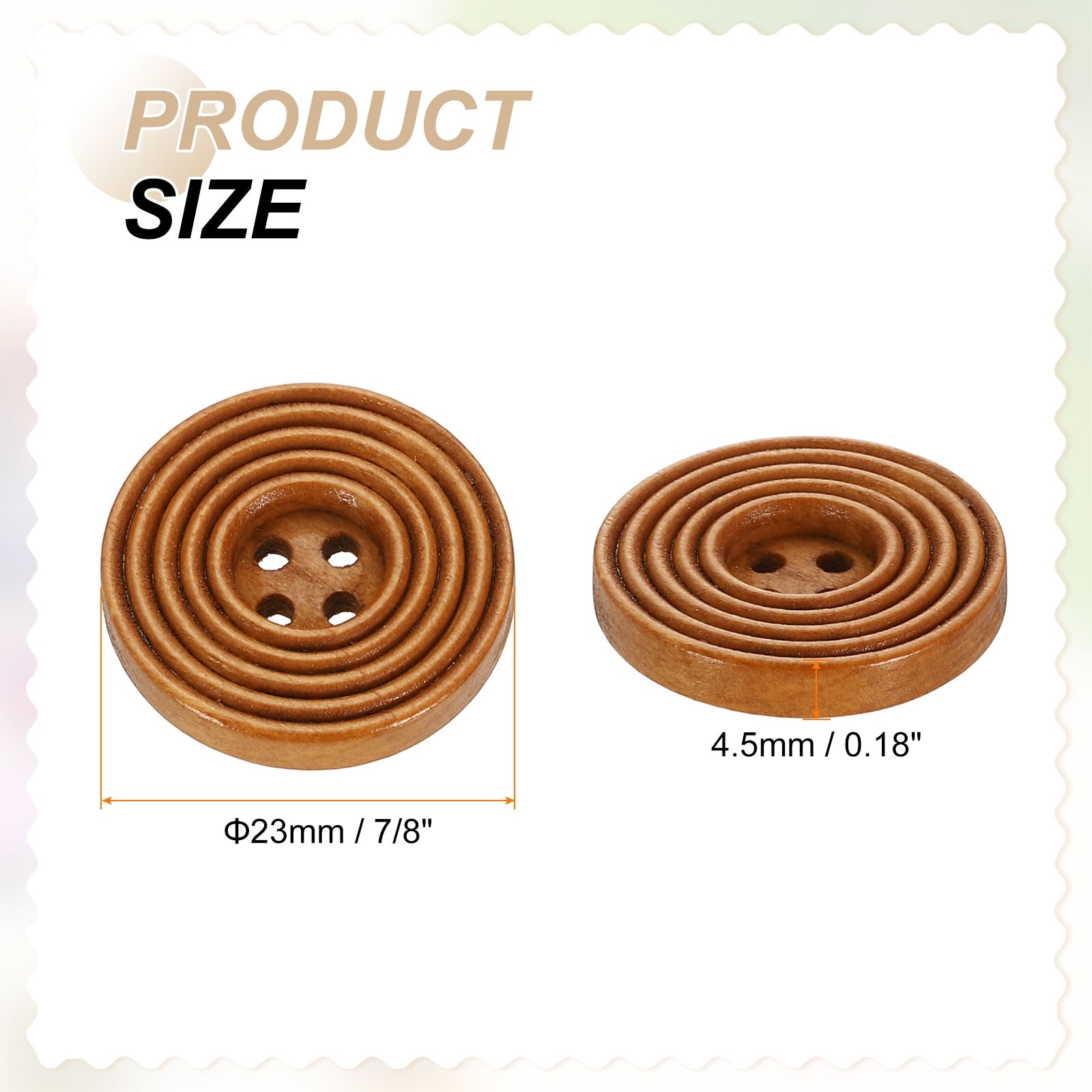 DIY Sewing Buttons Wooden Round Flat Craft Replacement Button for Sewing Clothing Handmade Crafts
