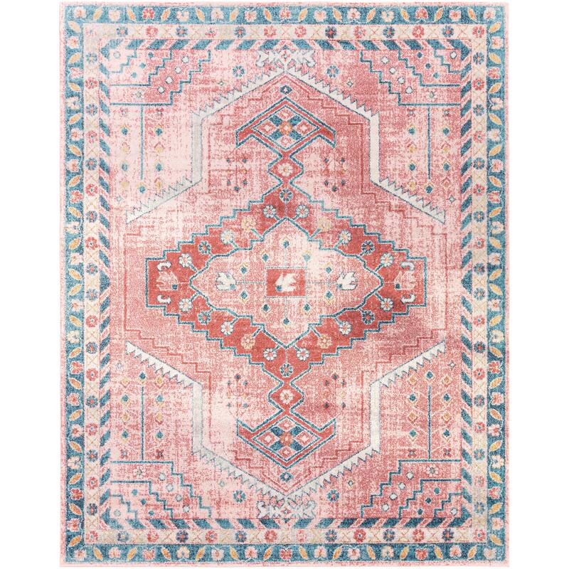 Livabliss Bruce Faded Tribal Medallion Area Rug
