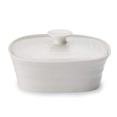 White Covered Butter Dish