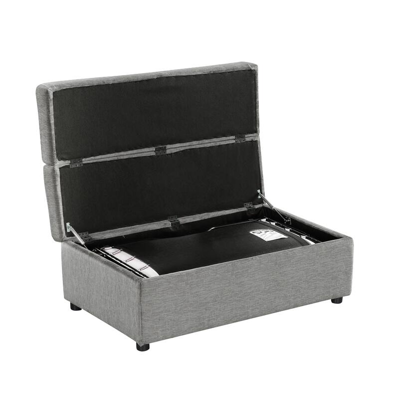 Twin Size Folding Ottoman Sleeper Bed with Mattress Convertible Guest Bed