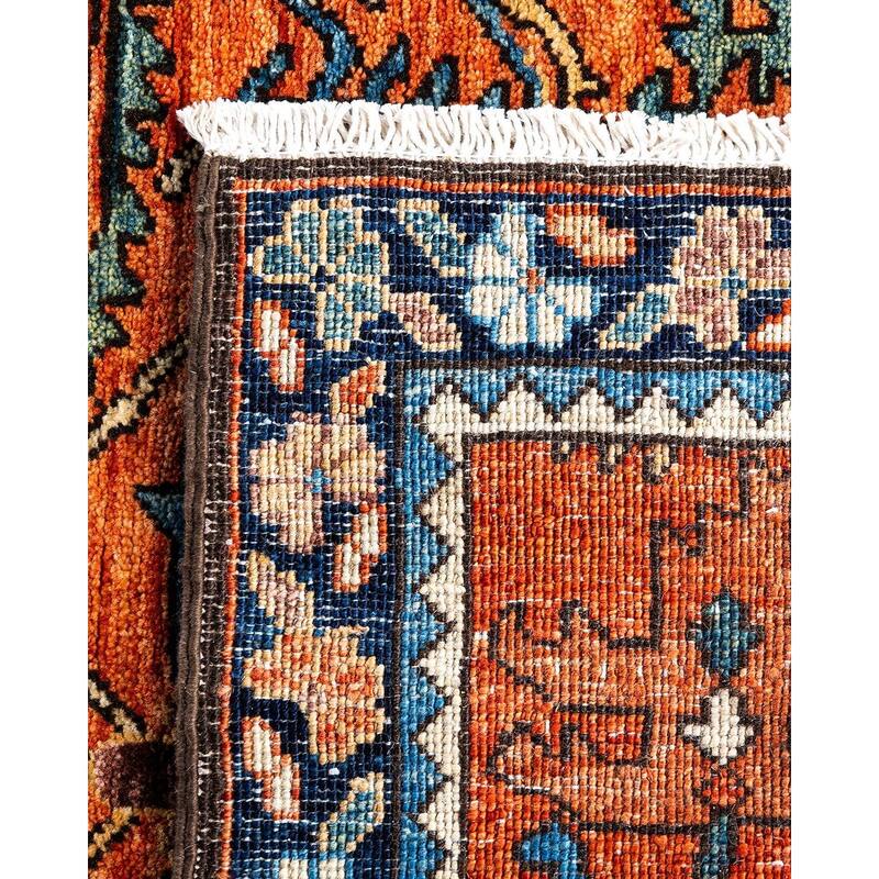 Serapi One-of-a-Kind Hand-Knotted Runner Rug - Red, 2' 7" x 9' 9" - 2' 7" x 9' 9"