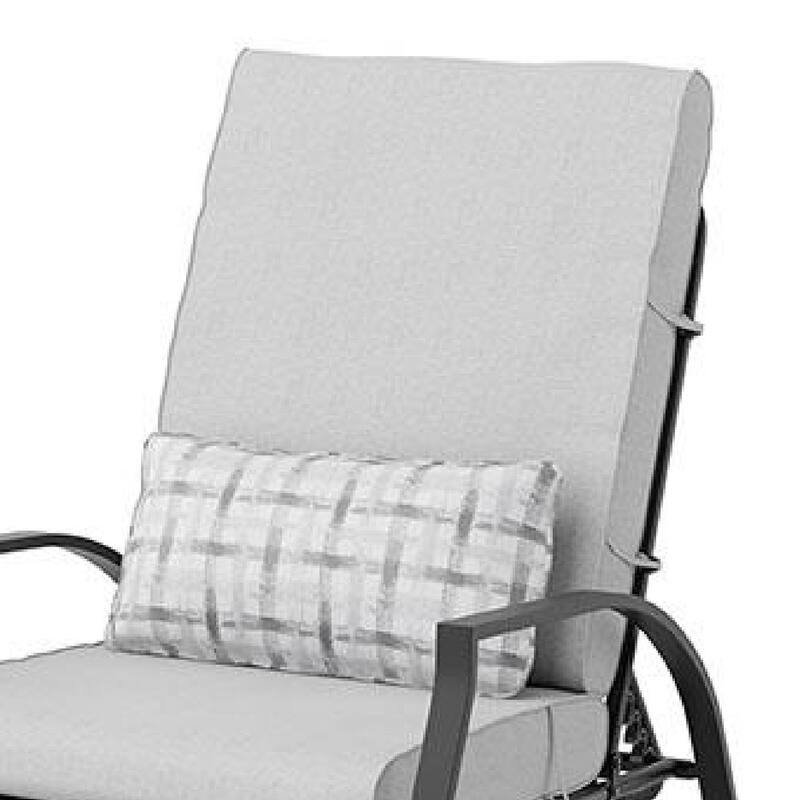 Leki Reclining Armchair Set of 6, Tie Back Cushions, 1 Pillow, Gray