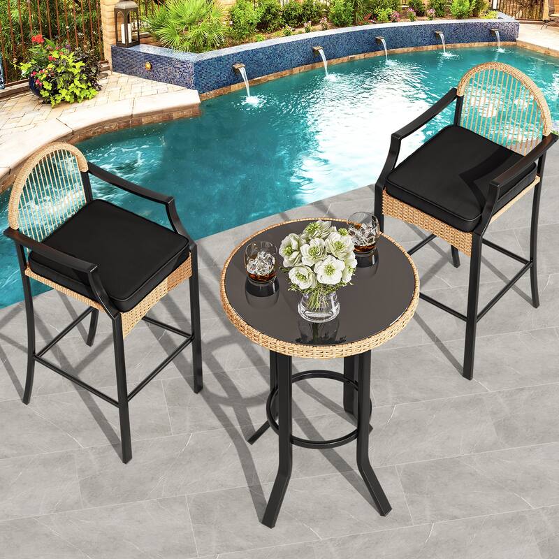 Round 2 - Person Outdoor Dining Set with Cushions