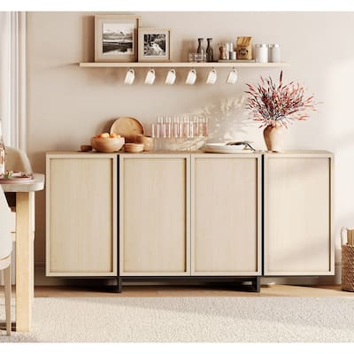 WAMPAT Buffet Cabinets, Modern Sideboard with Large Storage Space and T-Shaped Legs for Dinning Room, Kitchen
