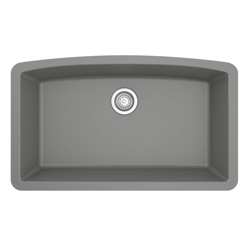 Karran Undermount Quartz 32 in. Single Bowl Kitchen Sink Kit