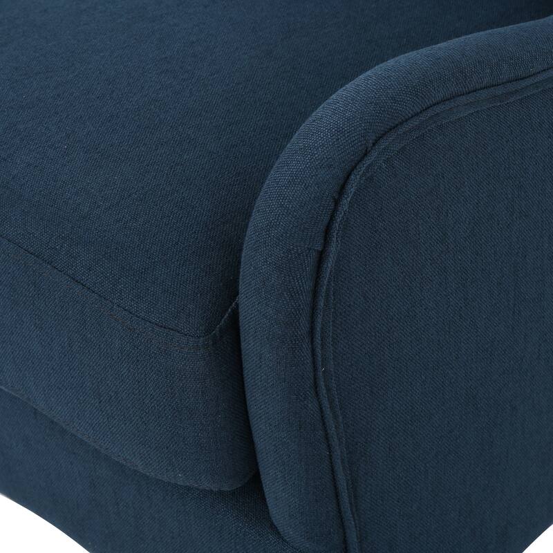 Modern 27" High Back Accent Chair with Birch Wood Legs and Wing Back for Living Room