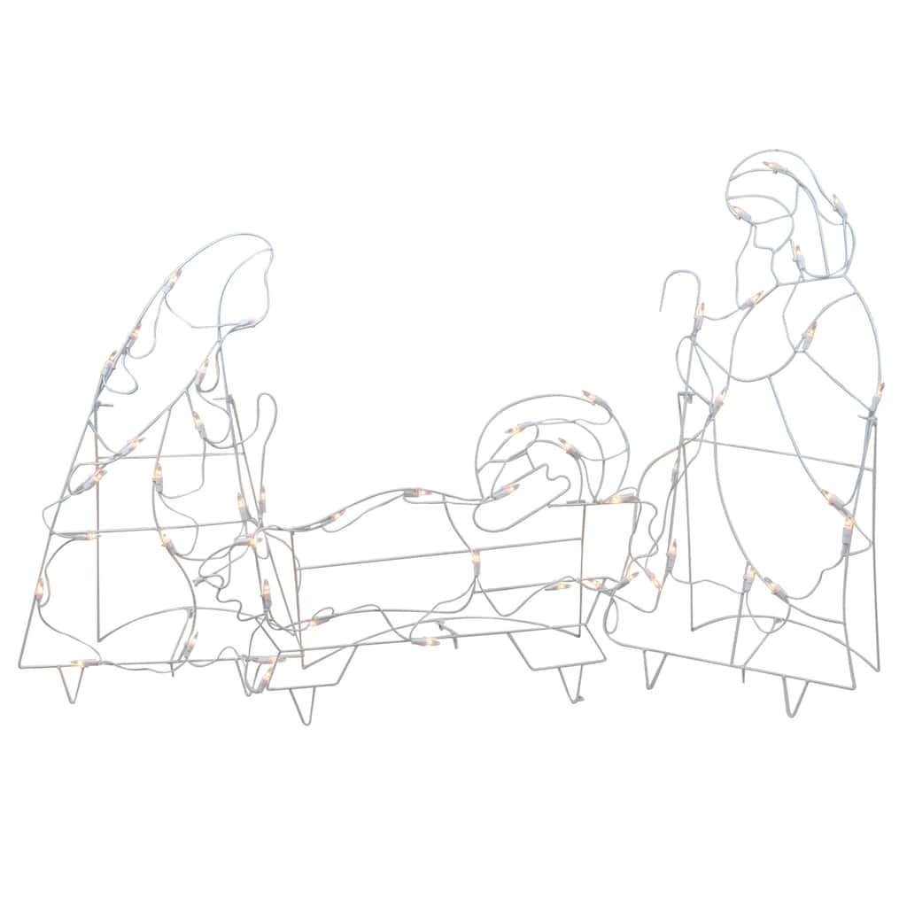 3-Piece Lighted Holy Family Nativity Scene Outdoor Christmas Decoration Set - 38.5"