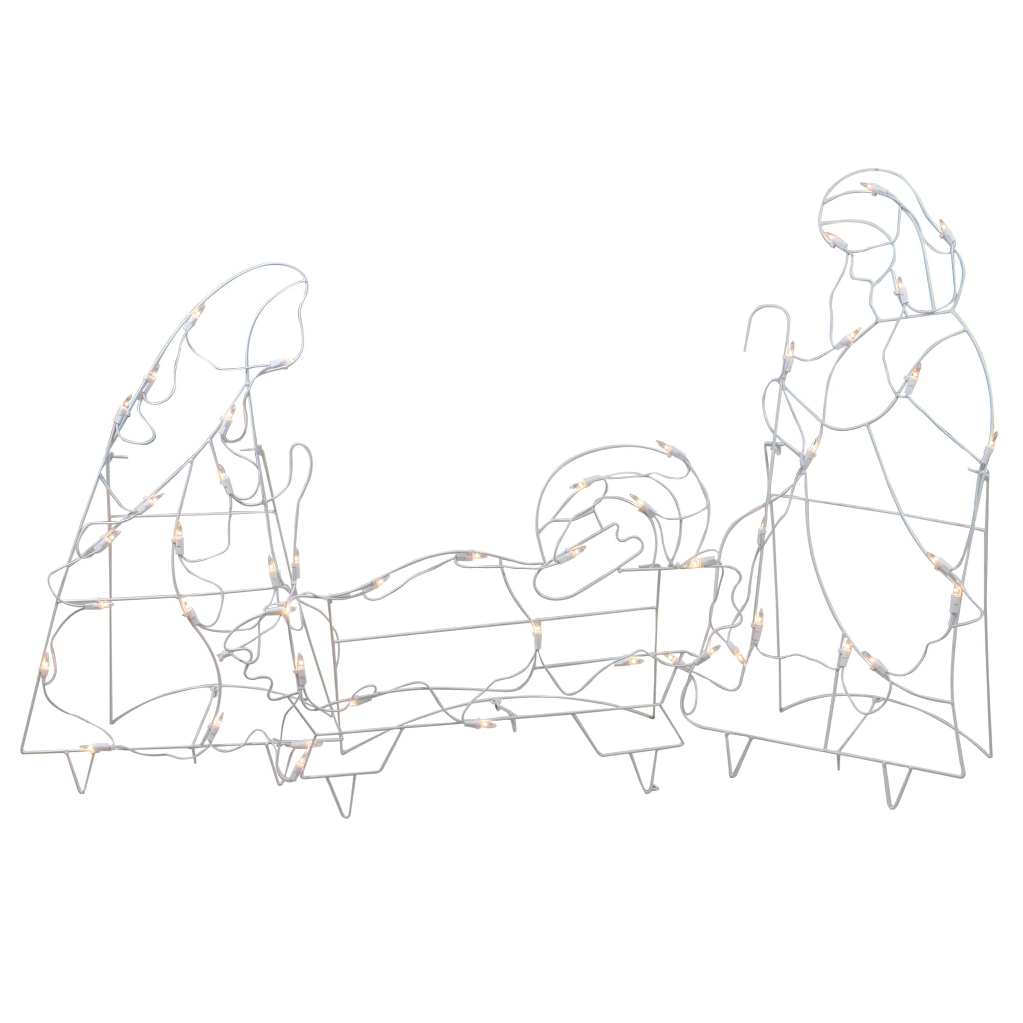 3-Piece Lighted Holy Family Nativity Scene Outdoor Christmas Decoration Set - 38.5"