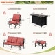 preview thumbnail 85 of 119, MAISON ARTS Outdoor Sofa Set 4/6-Piece Patio Conversation Set with 45'' Gas Fire Pit Table