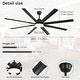 preview thumbnail 14 of 100, Sofucor Modern Smart 52"/60"/65"/66"/72"/84" Large Ceiling Fan,Works with Amazon Alexa and Google Assistant and Remote