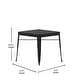 preview thumbnail 6 of 10, All-Weather Resin Top Square Table & 4 Metal Chairs with Poly Resin Seats - 31.5"W x 31.75"D x 28.25"H