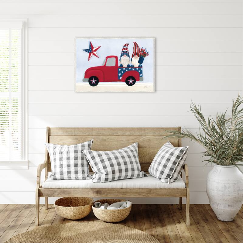 American Gnome II by Yvette St. Amant Framed Canvas Wall Art Print