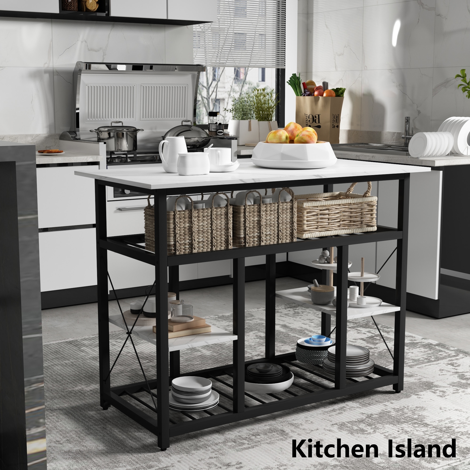 https://ak1.ostkcdn.com/images/products/is/images/direct/8c6a0b7f716e7f3cdd7018c1046bffad1a399c24/Multifunctional-Large-Worktop-Kitchen-Island-With-4-Open-Shelves%2CFaux-Marble-Tabletop.jpg