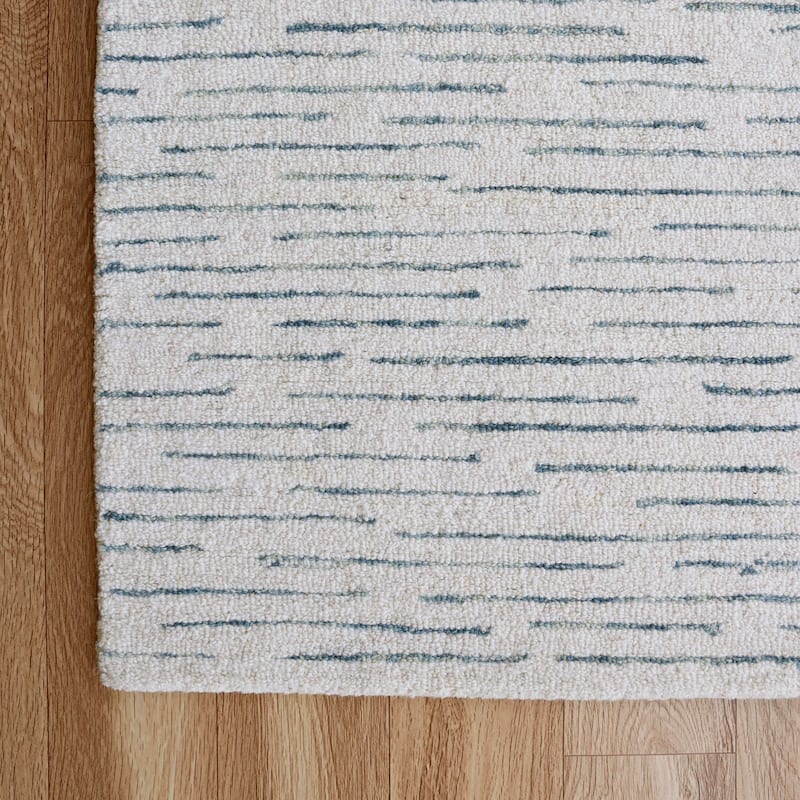 Sevita Contemporary Brushstroke Striped Area Rug