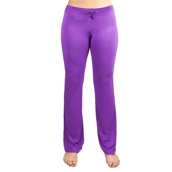 Small Purple Relaxed Fit Yoga Pants - Overstock - 20972498