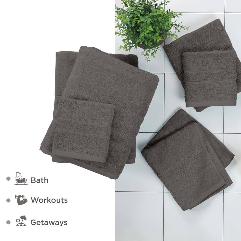 Martex Ultimate Performance Cotton Low-Lint Soft Absorbent Towel Set