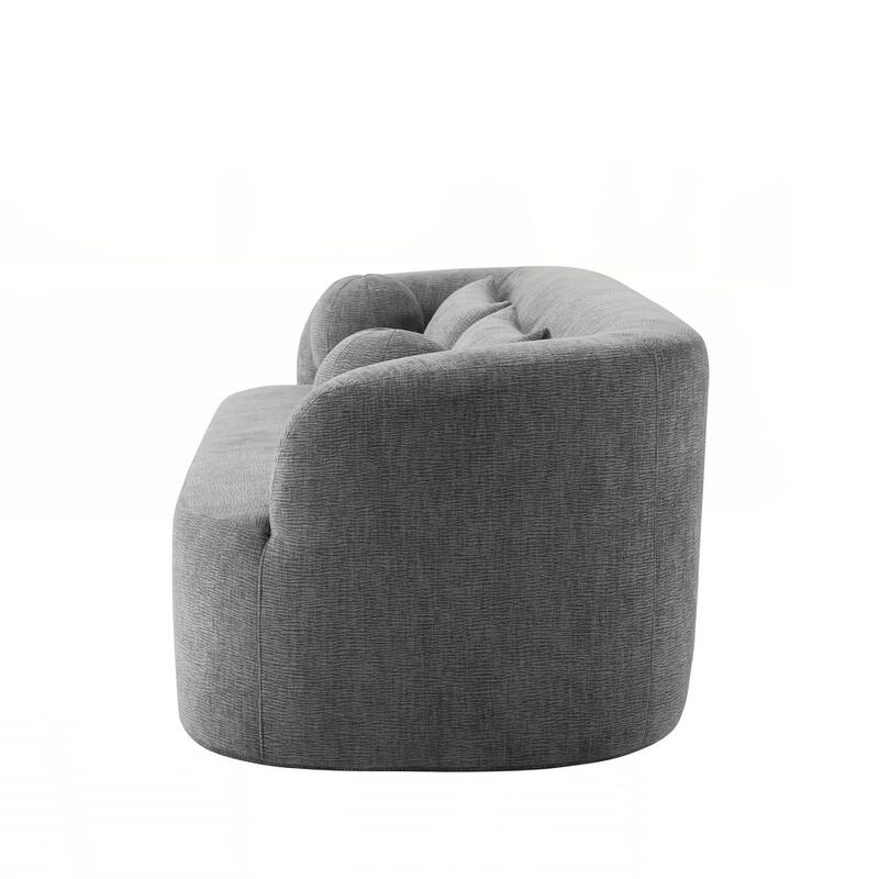 Upholstered Sofa with Pillows, No Assembly Curved Cloud Couch with High-Density Foam