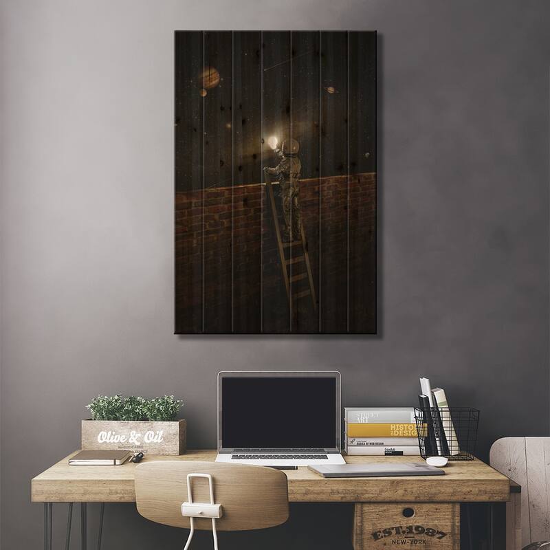 Beyond The Wall Print On Wood by Nicebleed - Multi-Color