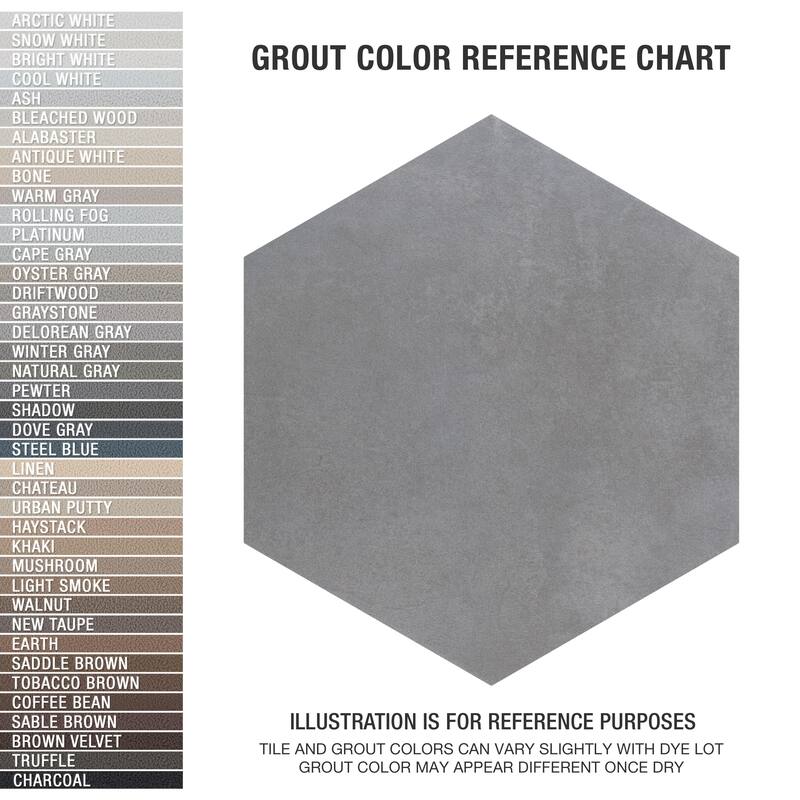 Merola Tile Industrial Hex Silver 8-1/2" x 9-7/8" Porcelain Floor and Wall Tile