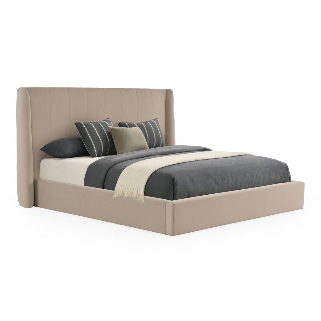 Modrest Kiro Modern Tan Fabric Bed