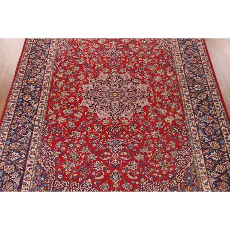 Traditional Najafabad Persian Vintage Rug Handmade Wool Carpet - 9'10"x 13'5"