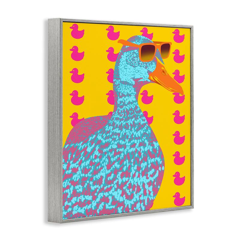 Stupell Quirky Vibrant Goose Framed Giclee Art Design By Marcus Prime