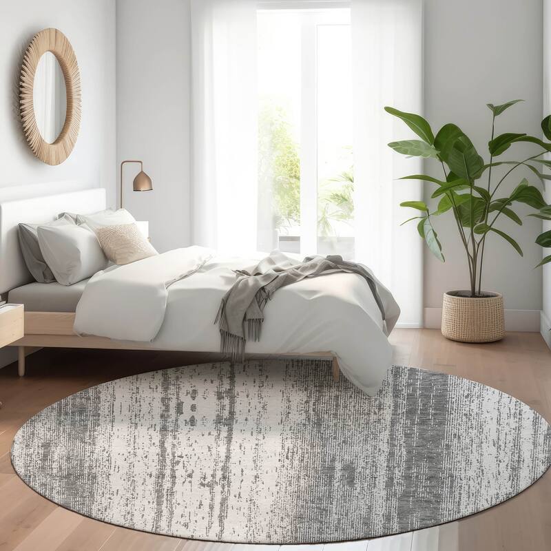 Machine Washable Indoor/ Outdoor Chantille Ombre Stripes Rug