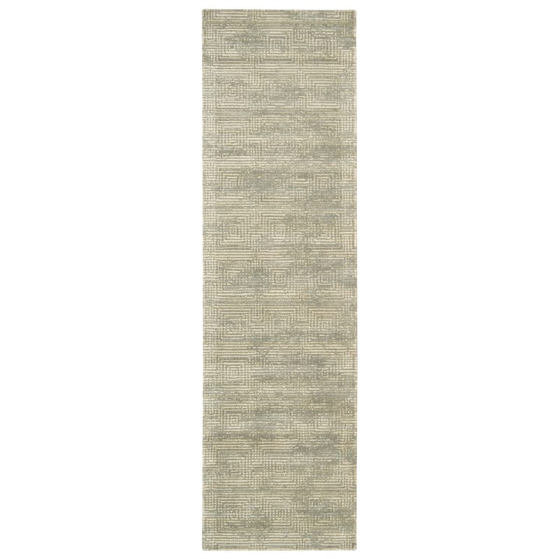 Calvin Klein Home Maya Modern Vintage Grey Beige Area Rug