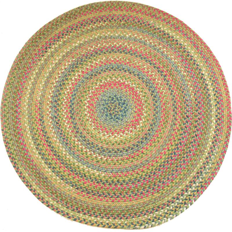 Rhody Rug Charisma Indoor/ Outdoor Braided Area Rug - 8' Round - Peridot