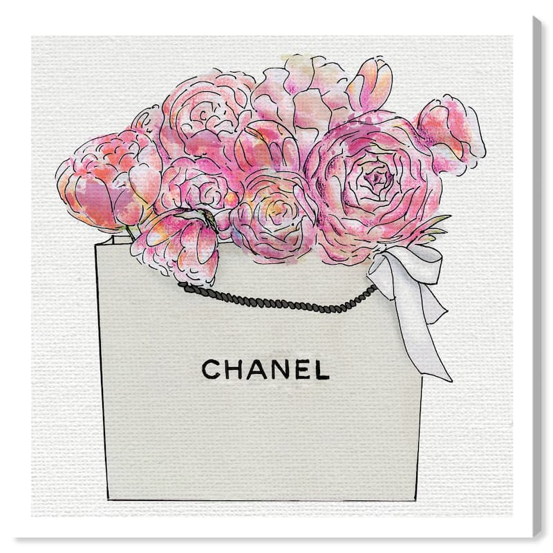 Wynwood Studio Prints Fashion and Glam Market Day Flowers White and Cream White Glam Wall Art Canvas Print