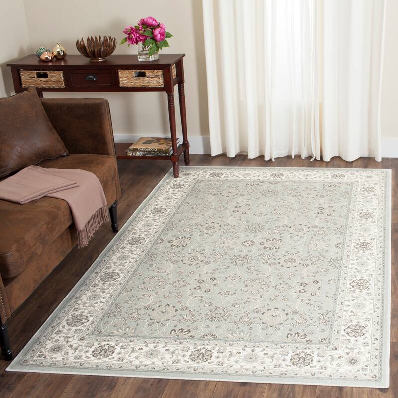 SAFAVIEH Persian Garden Orah Vintage Boho Oriental Viscose Rug - 4' x 5'3" - Silver/Cream