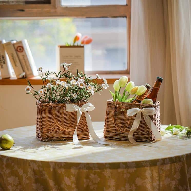 RusticReach Willow Carry Basket Bag