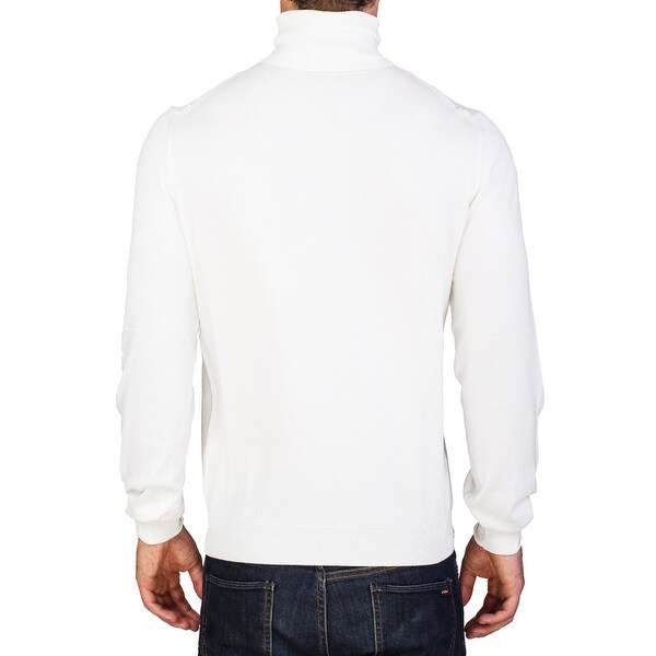 white cotton turtleneck mens