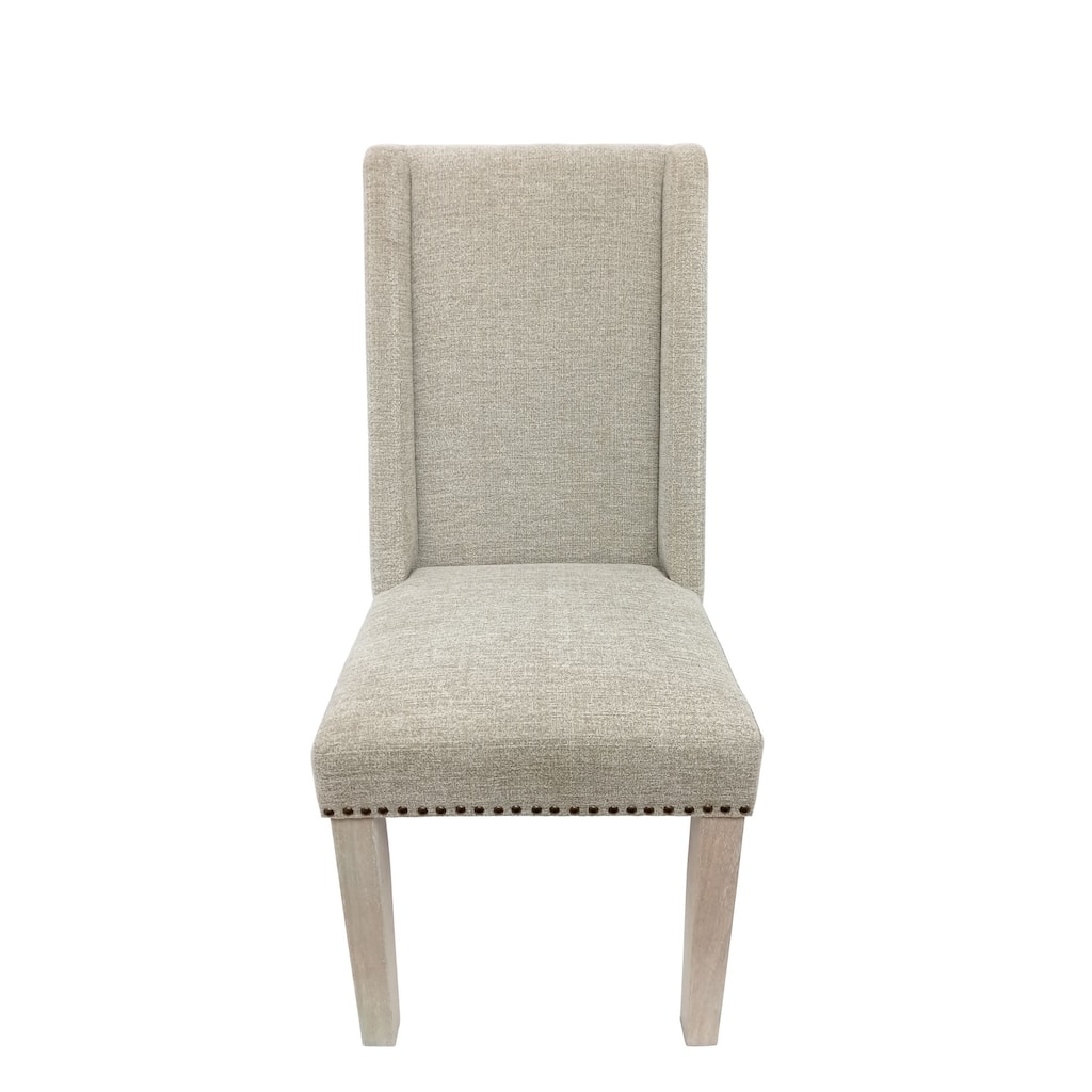 Fawn Upholstery Cushion Dining Chairs - 40" - Set of 2 - Beige