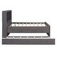 preview thumbnail 39 of 46, Twin Size Platform Bed with Storage Headboard, Charging Station, Twin Size Trundle and 3 Drawers